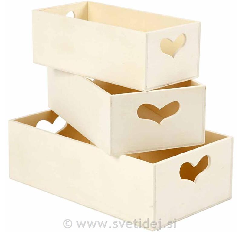 Leseni zabojčki, set 3