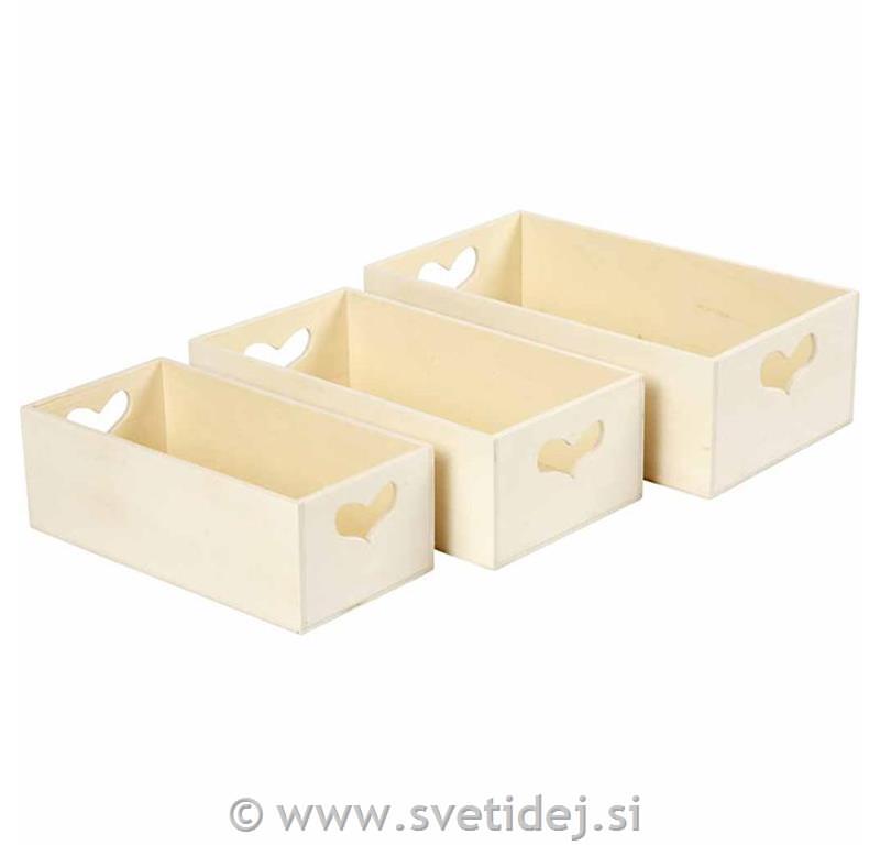 Leseni zabojčki, set 3