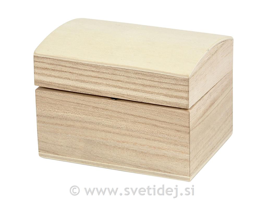 Lesena škatla, 8x6x4,5 cm