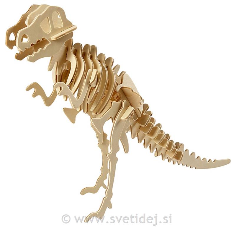 Lesena sestavljanka dinozaver, 44x8x23