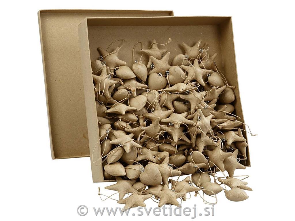Obeski božični 5+8 cm, set 120