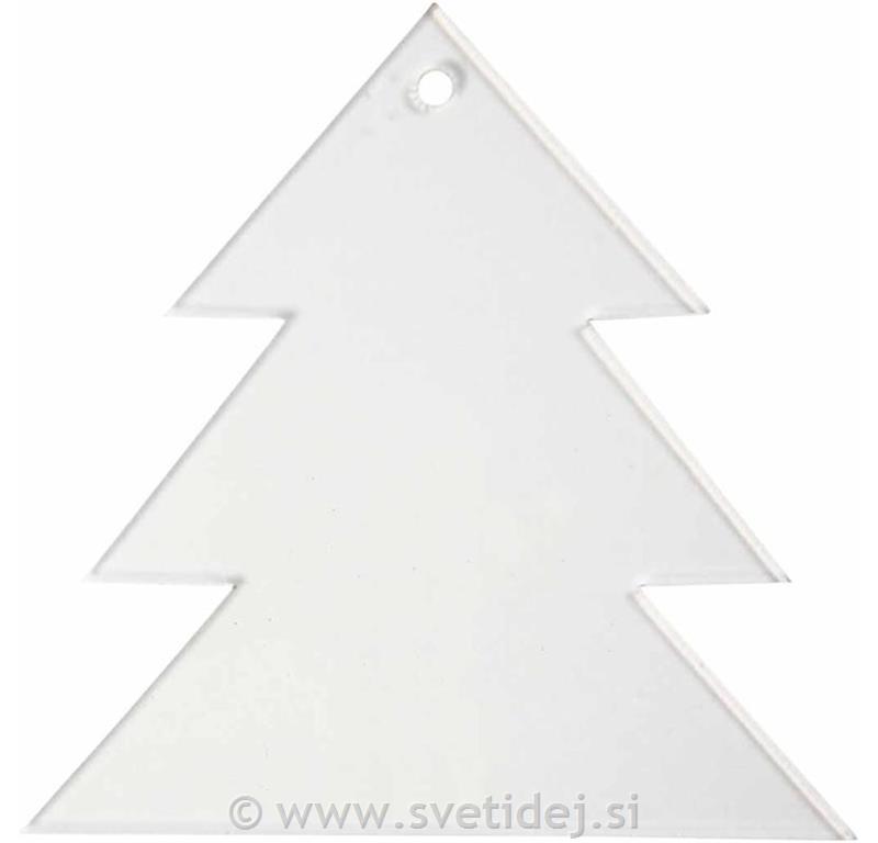 Akrilna smrečica 8 cm, set 5