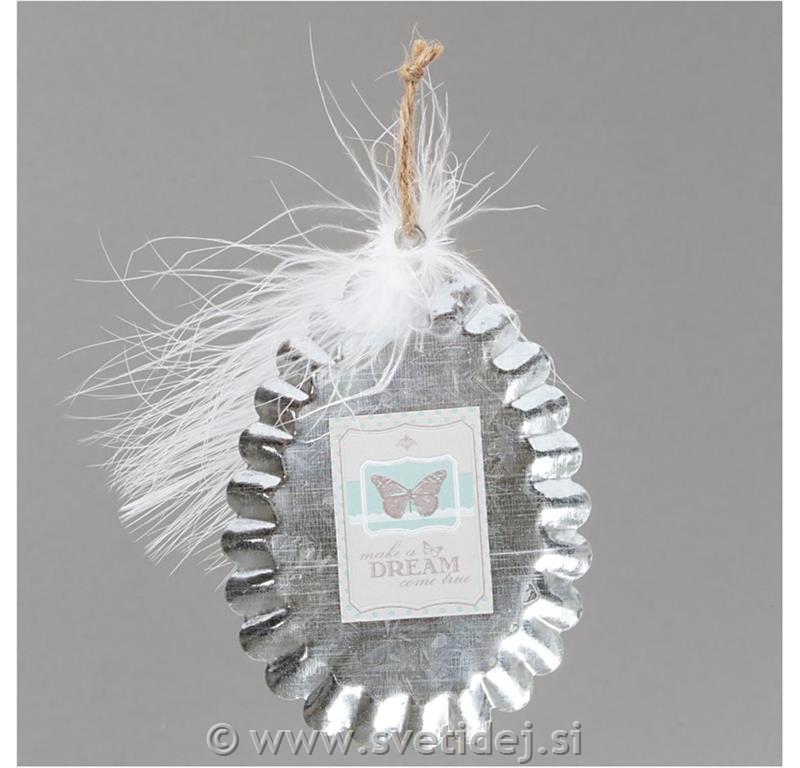Kovinski obesek 9,8x7,5 cm, set 3