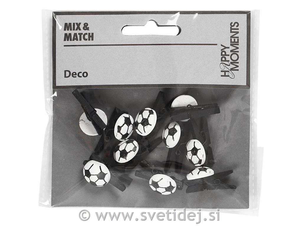 lesene ščipalke z žogo 14x25 mm, set 10