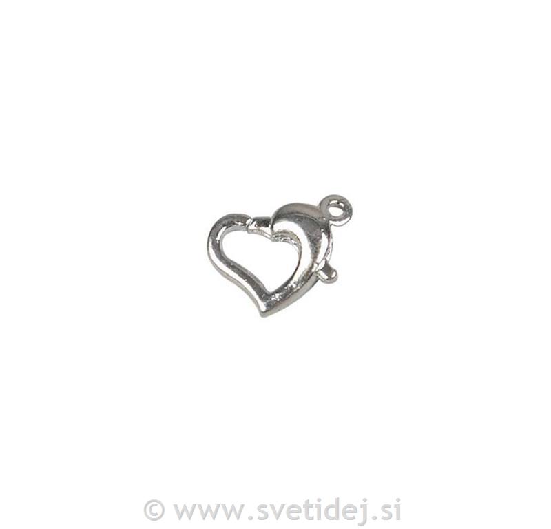 Sponka 12 mm, srebrna, set 25