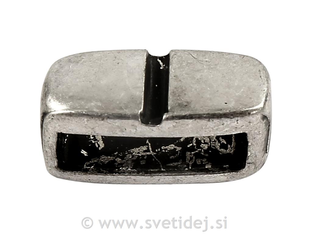 Vezni del 6x14 mm, antik srebrn, set 5