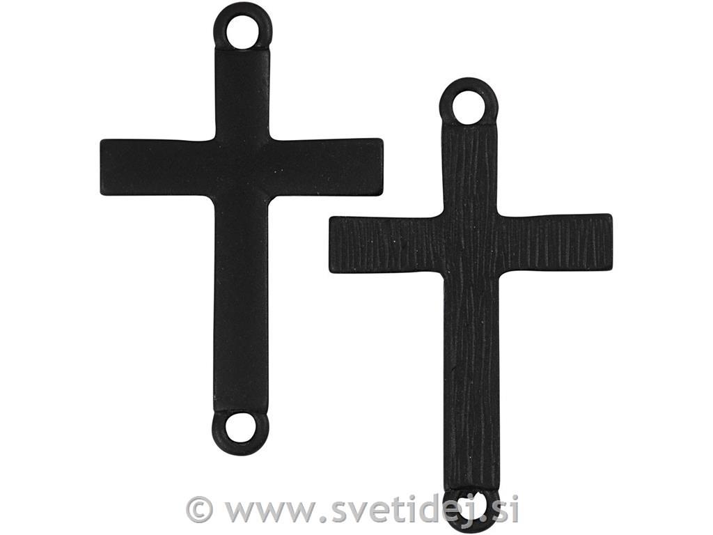 Obesek križ 20x12mm,srebrn,set10-1 zanka