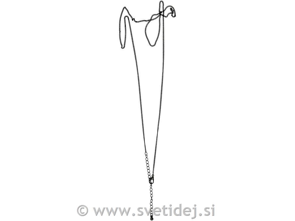 Verižica črna. 80 cm, deb. 1 mm