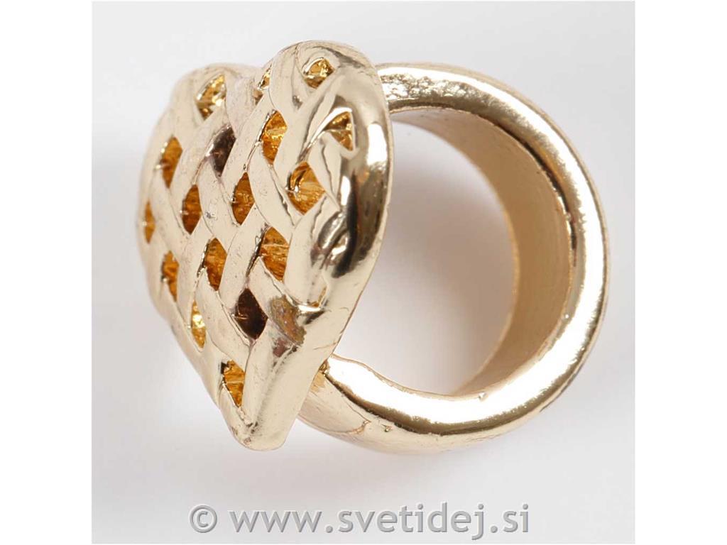 Srce 13x11 mm, zlato