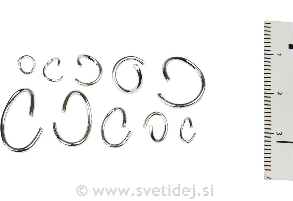 Obročki ovalni 3-13 mm, set 800