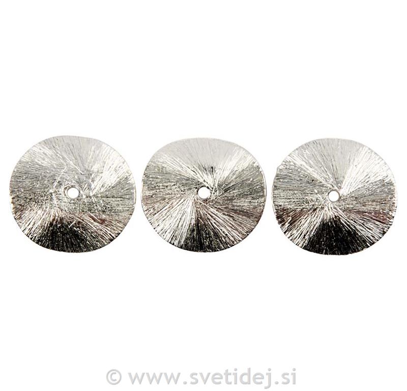 Posrebreni diski, 15x15x1 mm, set 42