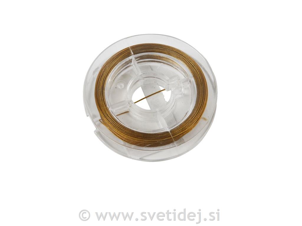 Žica zlata plastificirana, 0,38 mm, 10 m