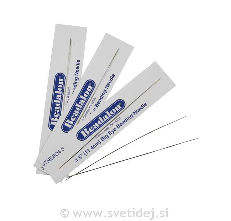 Igla za nizanje perlic, 6 cm, set 5