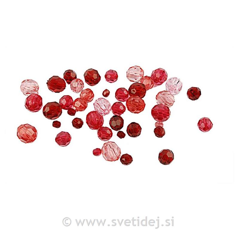 Brušene perle, 4-12 mm, 50 g