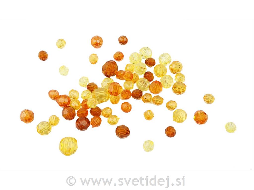 Brušene perle, 4-12 mm, 50 g