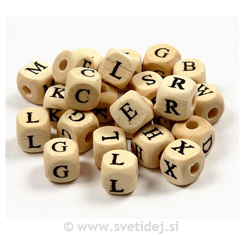 Lesene perle 9x9x9 cm, set 400, 185 g