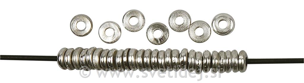 Del za nakit, 5 mm, set 30, srebrn