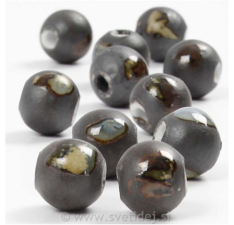 Keramične perle 14 mm, set 17