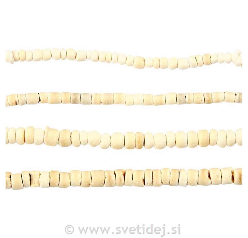 Kokosove perle,3-5 mm, set 4x40 cm