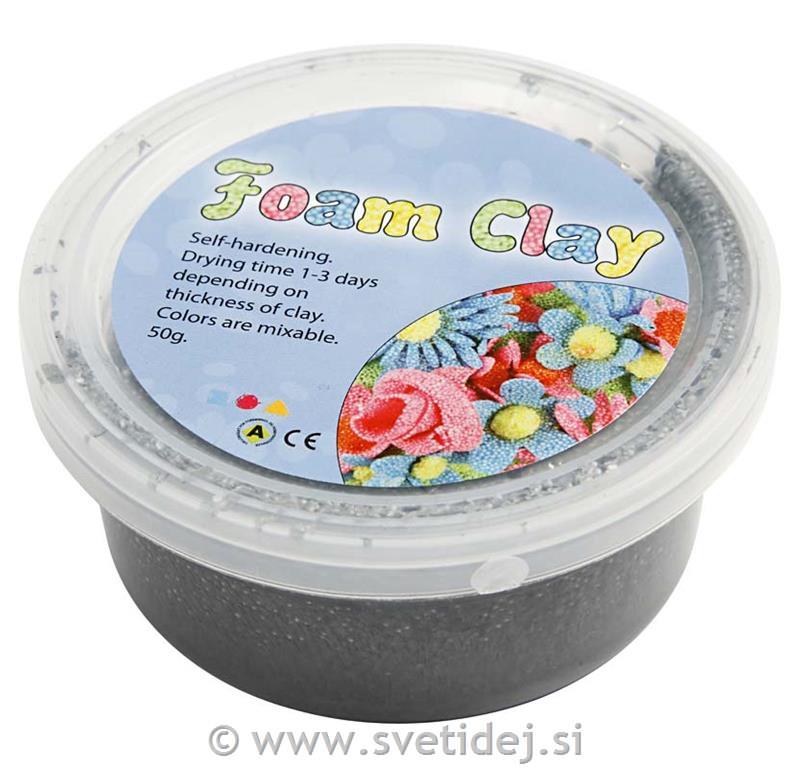 Foam Clay, masa srebrna metalic, 35 g