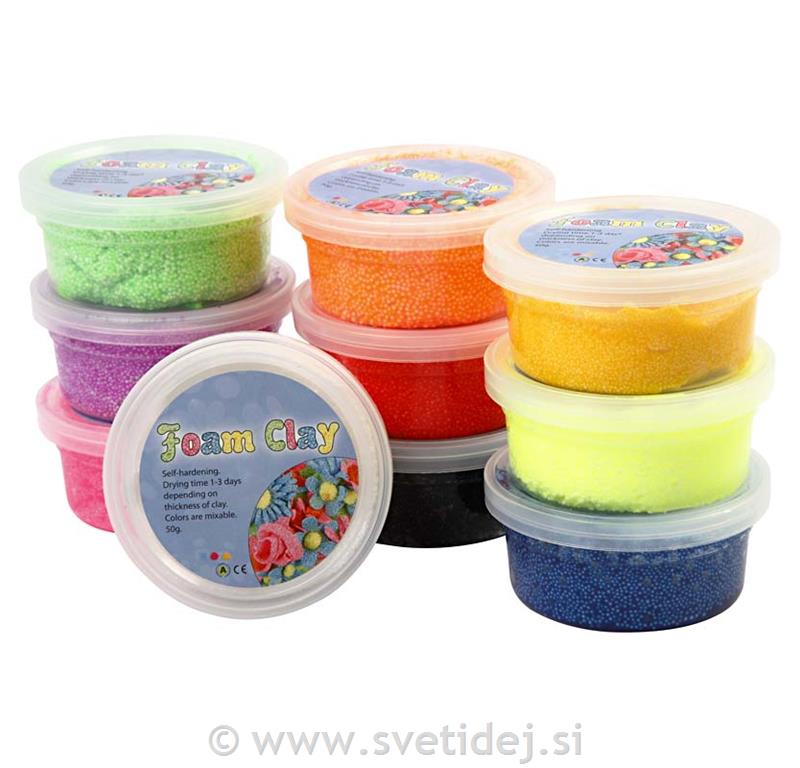 Foam Clay, zrnata modelirna masa,10x35g