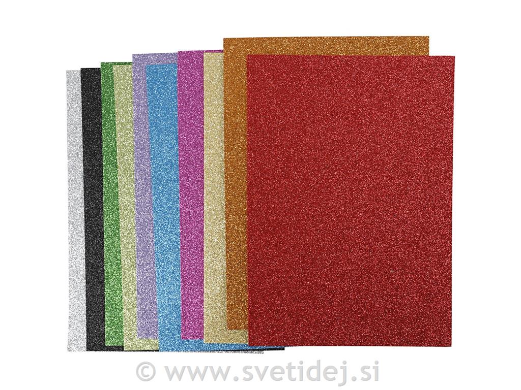 Glitter EVA Penasta guma A4,2 mm,set 10