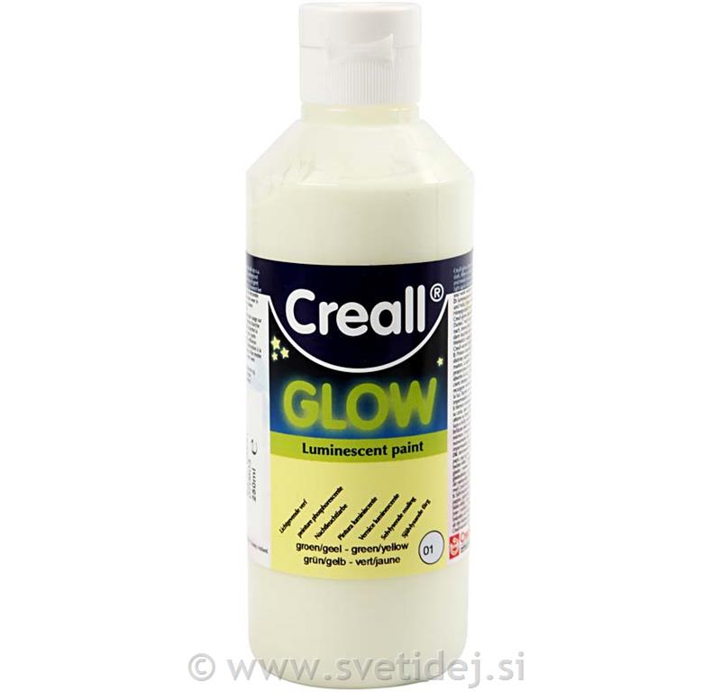 Barva svetleča v temi, 250 ml, zelena