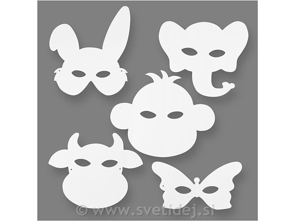Maske iz kartona 13-24 cm, set 16