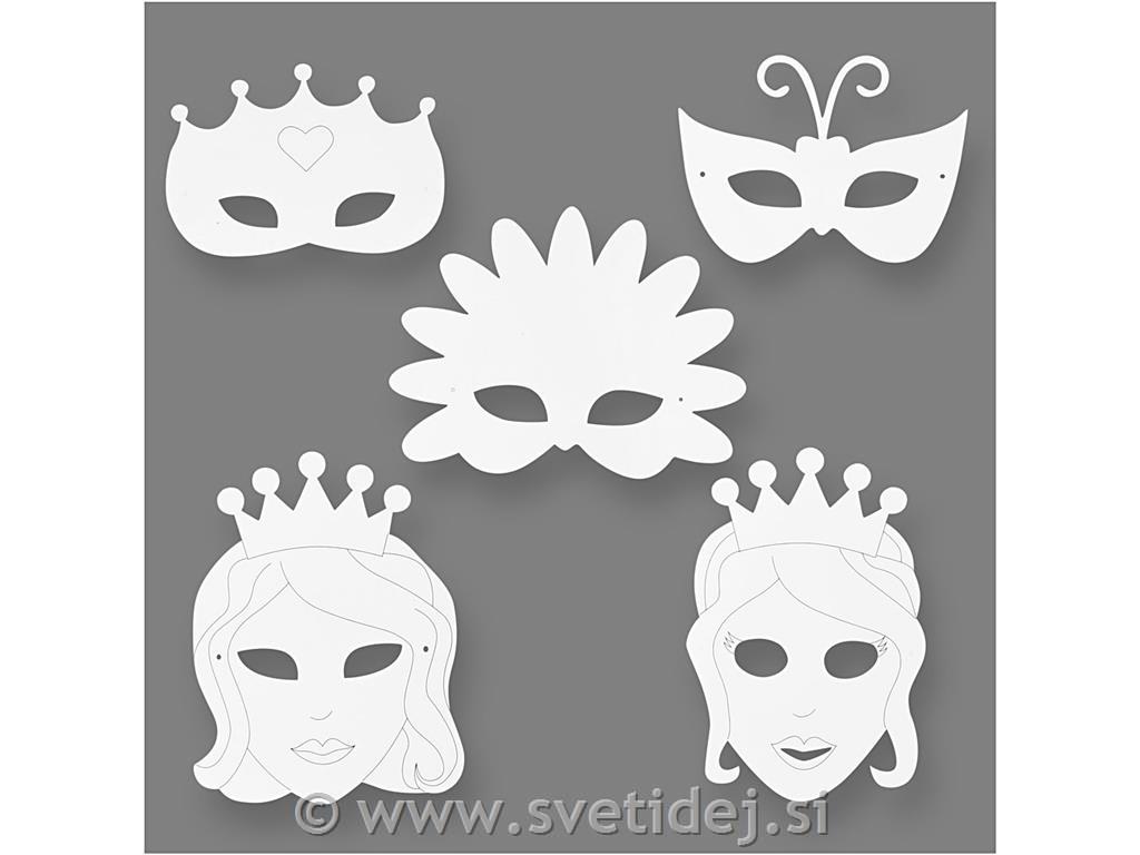 Maske iz kartona 13,5-25 cm, set 16