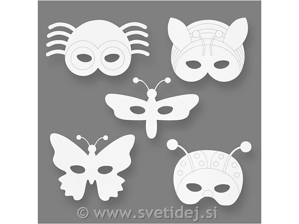Maske iz kartona 14-17 cm, set 16