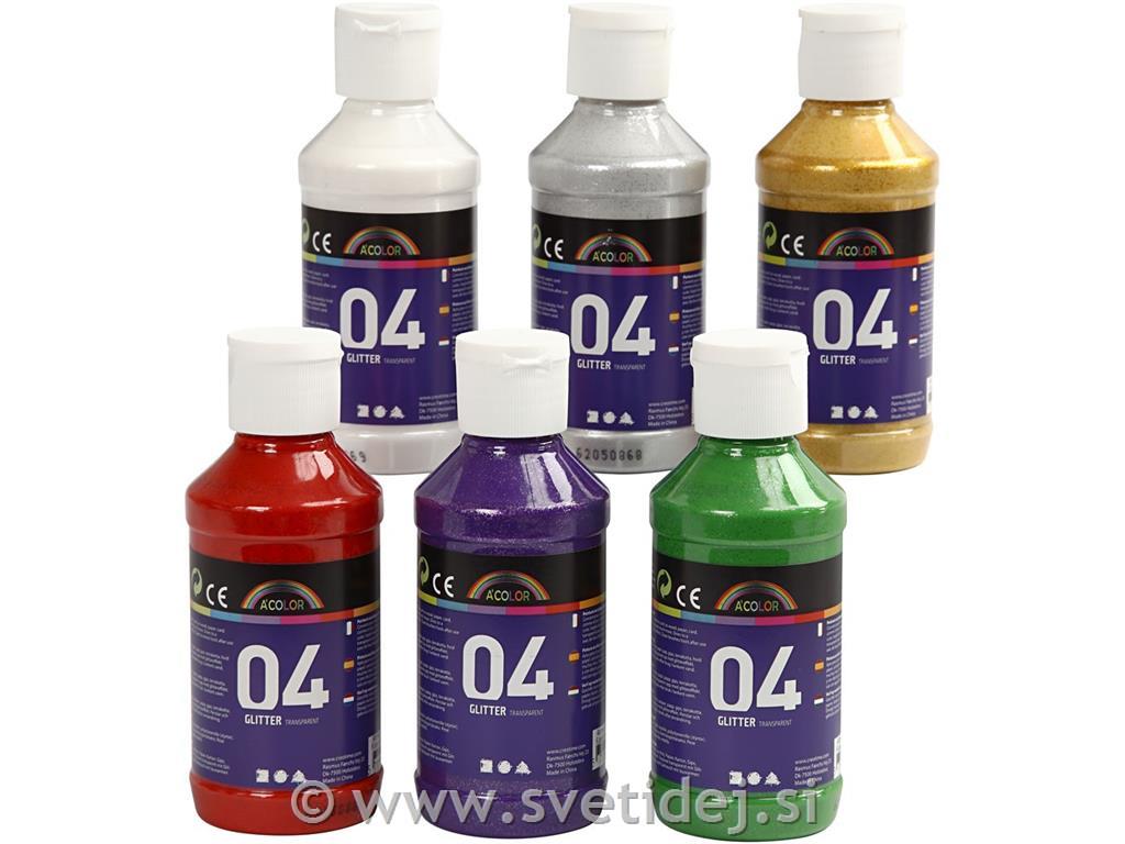 A-Color barve z bleščicami 6y120 ml