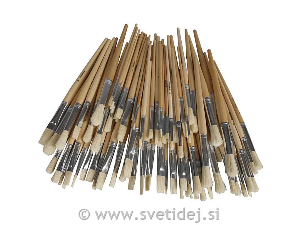 Čopiči ščetinasti št. 1-10, set 80
