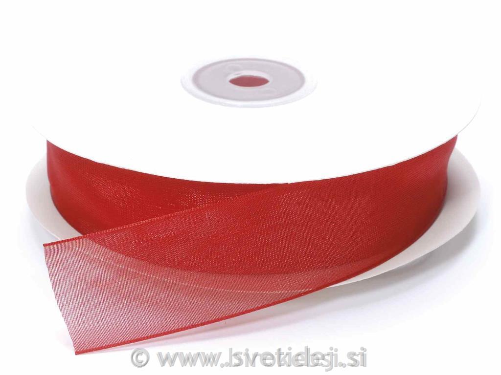 Darilni trak iz organce 25 mm x 50 m
