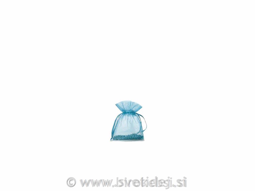 Vrečka organza 8x11cm sv.modra,set 25