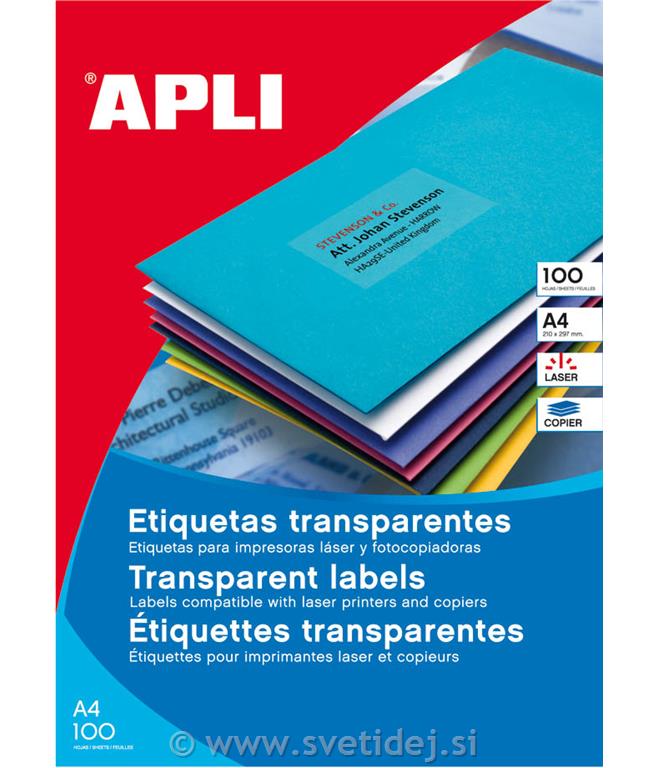 Apli Vrem. odp. nalepke, proz., 210x297m
