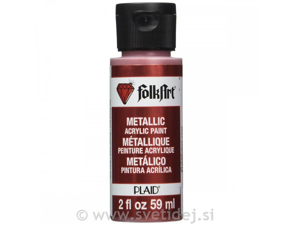 Folkart metalik akrilna barva 59 ml,