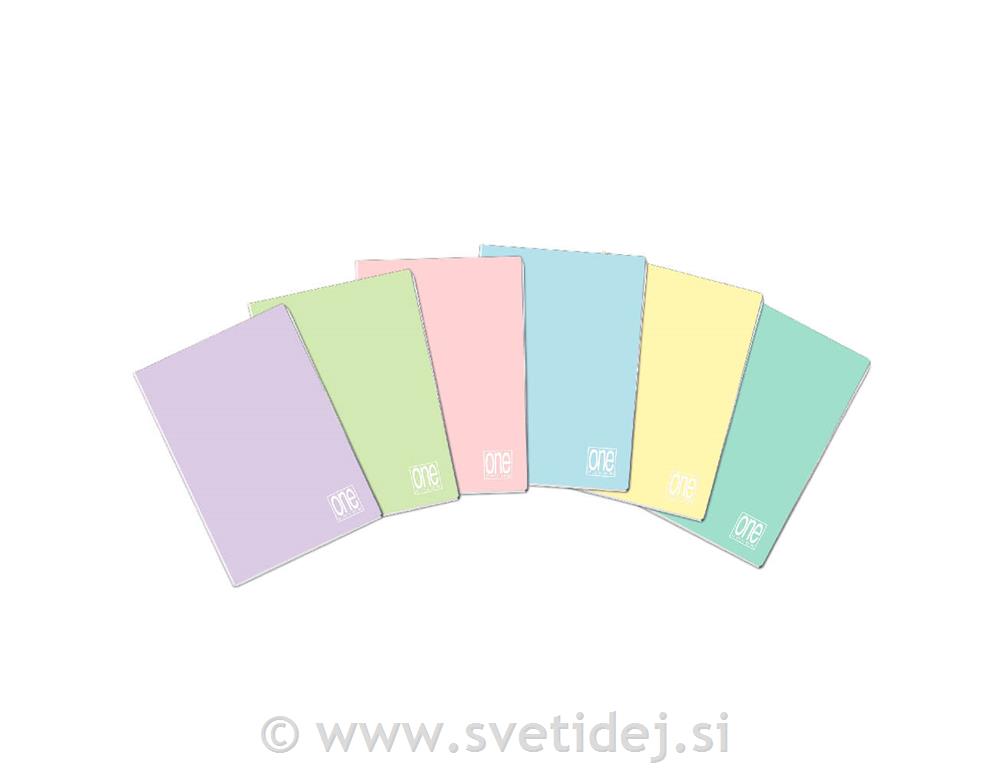 ZVEZEK A4 PASTEL ČRTE 50L