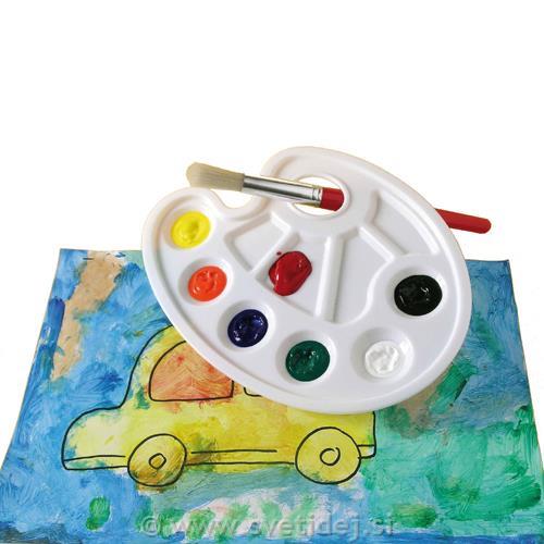 Paleta za barve plastična