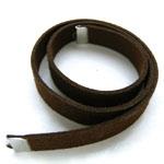 Semiš trak s sponko 3 mm x 39 cm, rdeč