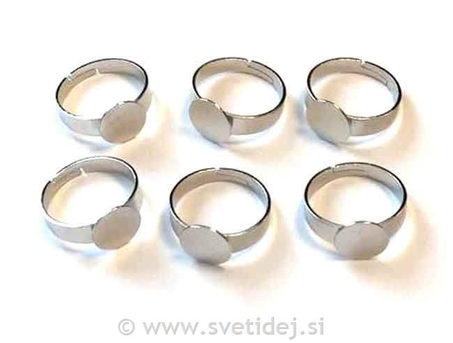 Prstani s ploščico 1 cm, set 6