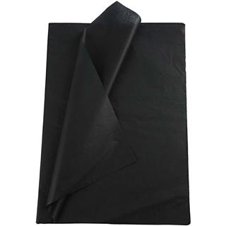 Svilen papir črn, 50x70,17 g,25 pol