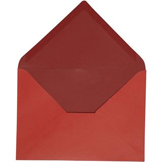 Kuverta 11,5x16 cm, rdeča, set 10