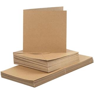 Kuverte&voščilnice 15x15 cm, set 50