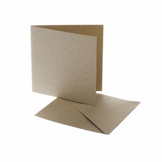 Vizitka & kuverta, 12,5x12,5 cm, set 10
