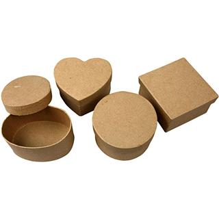Škatlice iz papirne mase 10-12 cm, set 4