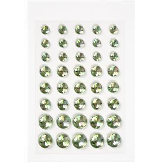 Kristali 6+8+10 mm, set 40, zeleni
