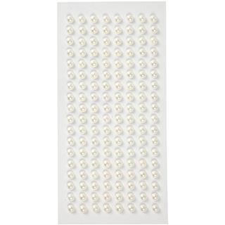 Polovične perle 5 mm, bele, set 144