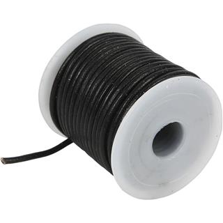 Usnjena vrvica, 2 mm, 10 m, črna