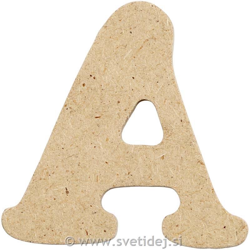 Lesena črka A, 4 cm, set 10 svetidej.si
