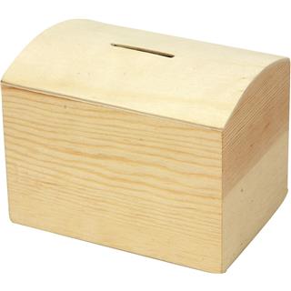 Lesena škatlica, hranilnik, 10x8x7 cm